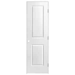 24 in. x 80 in. 2-Panel Square Top Left-Handed Hollow-Core Smooth Primed Composite Single Prehung Interior Door
