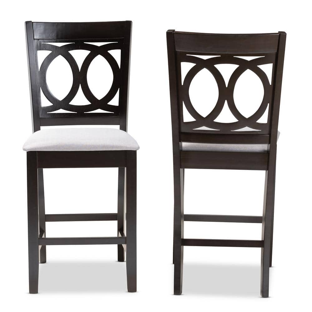 Gray Cane and Wood Low Back Dining Chair