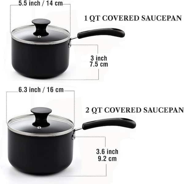16cm Iron Saucepan Small Sauce Pot Nonstick Sauce Pan With Lid