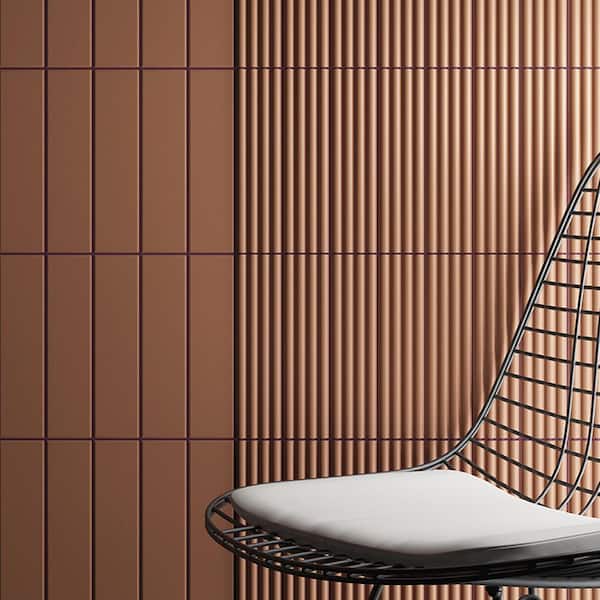 Arte 1.97 in. x 7.87 in. Red Ceramic Matte Wall and Floor Tile (45 Cases/243 sq. ft./Pallet)