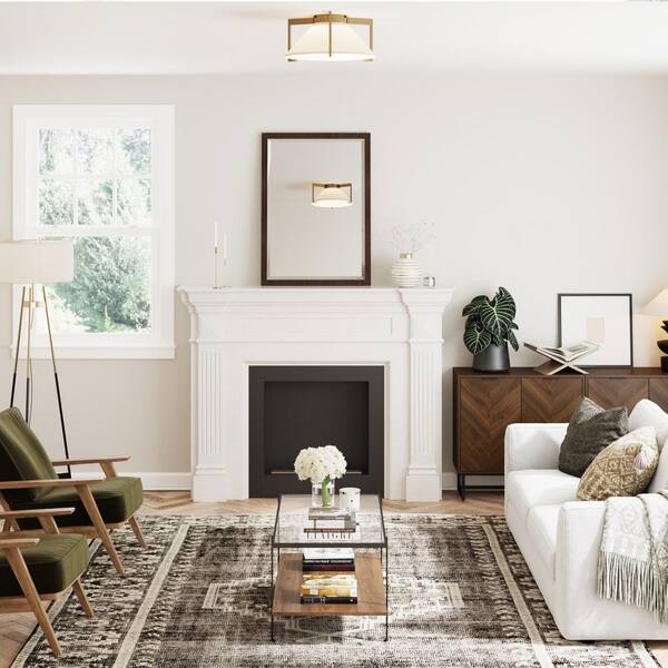 Nathan James Enloe 31 Walnut Rustic Doors Black Metal Frame