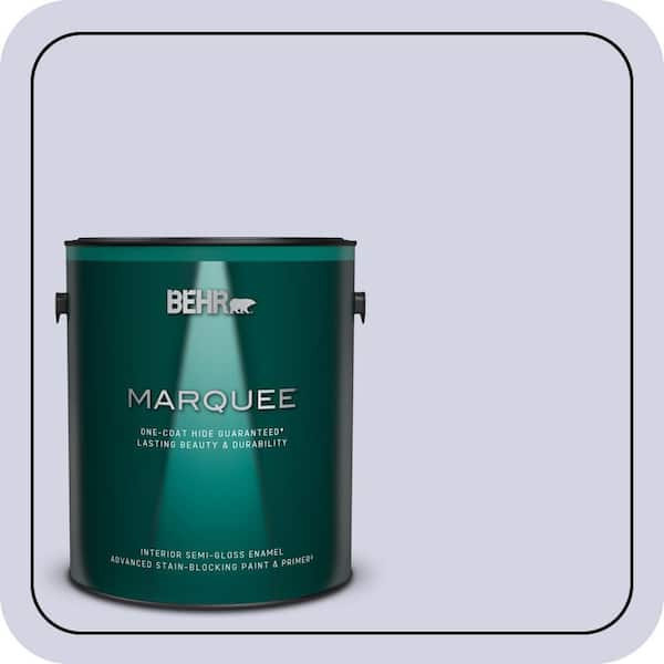 BEHR MARQUEE 1 gal. #PPU16-08 Hint of Violet Semi-Gloss Enamel Interior Paint & Primer