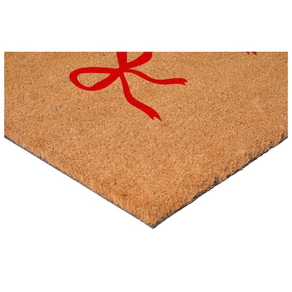 Bow Trio Red 24 in. x 36 in. Indoor/Outdoor Doormat