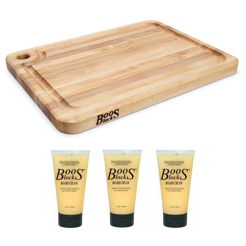 JOHN BOOS Block 20 In X 15 In Rectangular Maple Wood Cutting Board   Brown John Boos Cutting Boards 213629 64 1000 