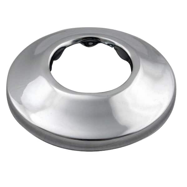 Westbrass 1 1/2 in. Low Pattern Sure-Grip Flange, Polished Chrome