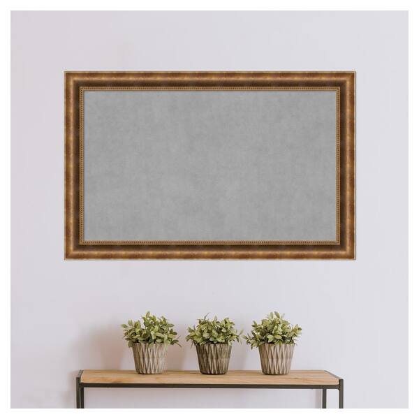 NY　45cm Amanti Art Manhattan Bronze 45 in. x 29 in. Framed Magnetic Board