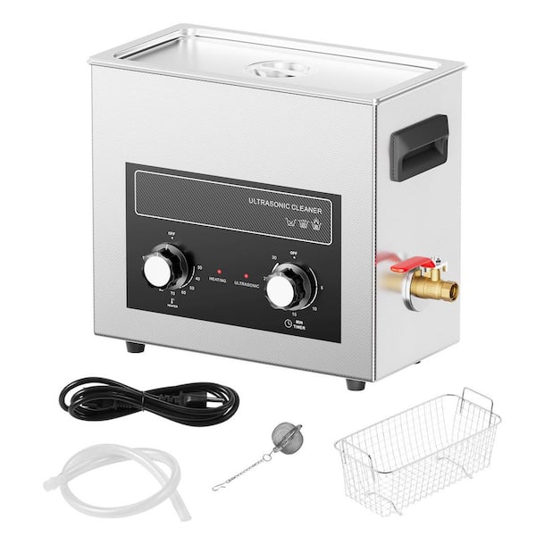 SKYSHALO 6L Ultrasonic Cleaner with Heater Timer & Basket, Professional Digital Sonic Cavitation Machine, 180W, for Glasses, Coin