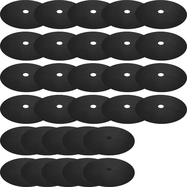 Composite Round Black Non Woven Tree Ring Protector Mat, Weed Barrier Mats, Anti Grass Gardening Fabric Cover (30-Pack)