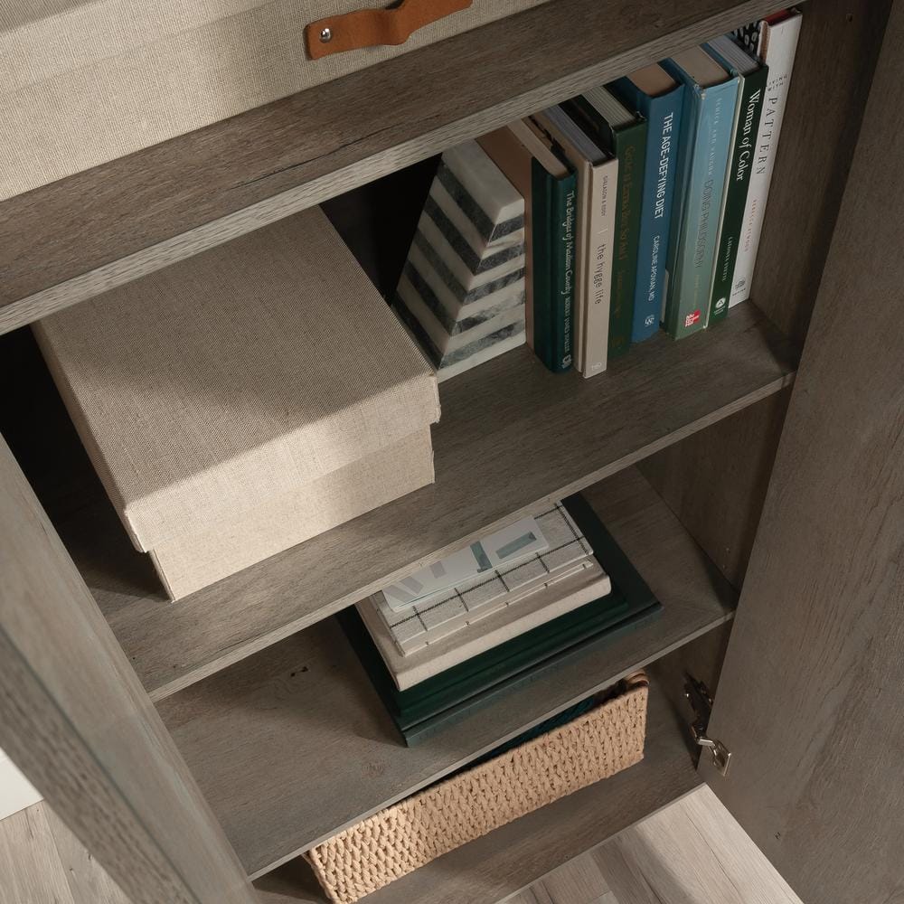 Mystic Oak Gray Bathroom Storage Cabinet with Adjustable Shelving