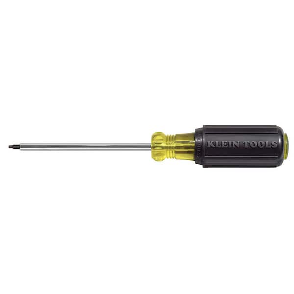 Klein Tools #2 Square-Recess Tip Screwdriver with 8 in. Round Shank- Cushion Grip Handle