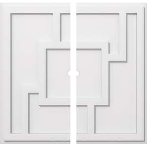 1 in. P X 9 in. C X 26 in. OD X 1 in. ID Knox Architectural Grade PVC Contemporary Ceiling Medallion, Two Piece