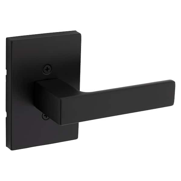 Kwikset Singapore Matte Black Reversible Rectangular Straight Half Dummy Door Handle