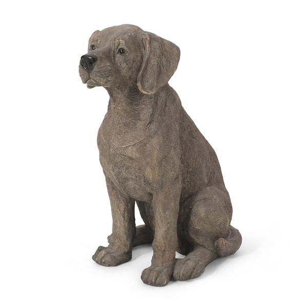 Noble House Caine 15.75 in. Outdoor Dog Garden Statue