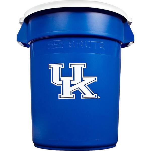 Rubbermaid Commercial Products BRUTE NCAA 32 Gal. University of Kentucky Round Trash Can with Lid