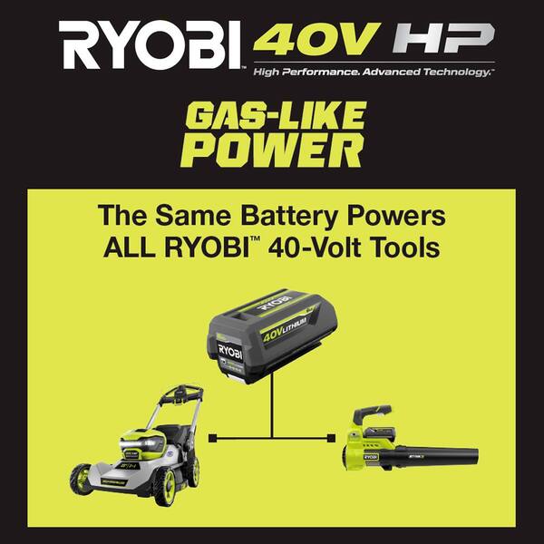 RYOBI 40-Volt HP Brushless 21 in. Cordless Battery Walk Behind  Self-Propelled Lawn Mower (Tool Only) RY401014BTL - The Home Depot