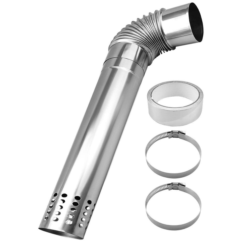 Stainless Steel Vent Pipe with Chimney Rain Cap Clip and Tape for Tankless Water Heater Vent Pipe price history on PriceWatchPro