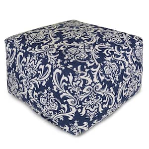 Navy Blue French Quarter Indoor/Outdoor Ottoman Cushion
