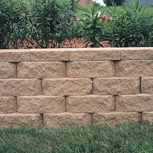 6.75 in. L x 11.63 in. W x 4 in. H Tan Concrete Retaining Wall Block (144-Piece/46.6 sq. ft./Pallet)