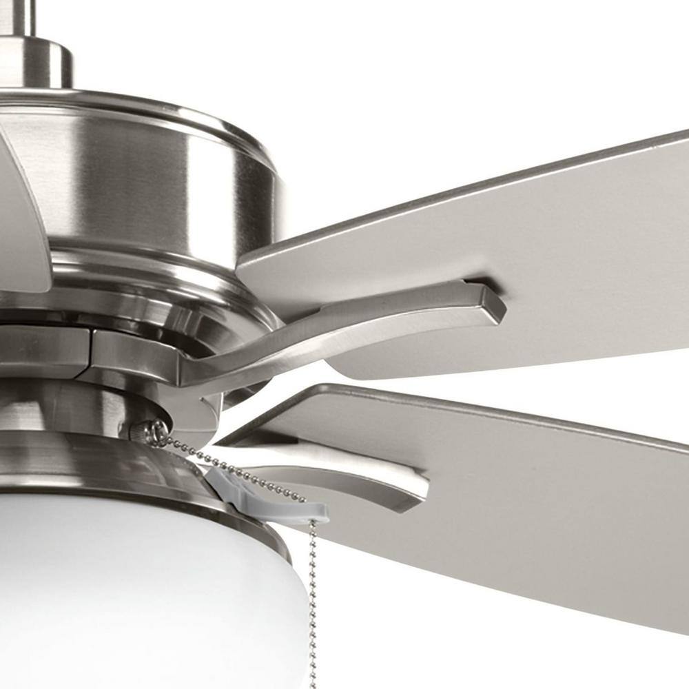Billows 52" Brushed Nickel Ceiling Fan with LED Light