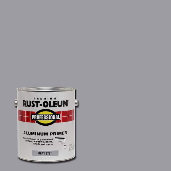 Rust-Oleum Professional 1 gal. Flat Gray Water-Based Interior/Exterior Aluminum Primer (2-Pack)