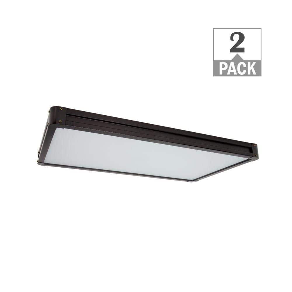 32 in. x 18 in. Matte Black Linear LED Flush Mount Ceiling Light 4000LM 58W Adjustable CCT Dimmable (2-Pack) price history on PriceWatchPro