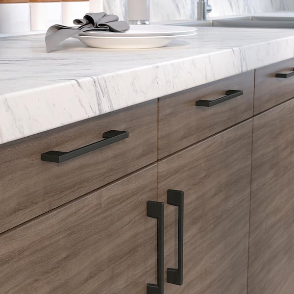 Armadale Collection 5-1/16 in. (128 mm) Modern Matte Black Rectangular Cabinet Bar Pull
