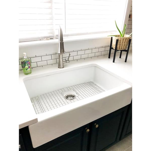 Sinkology Elevate Quick Fit Undermount Farmhouse Fireclay 33 85 Single Bowl Kitchen Sink In Crisp White Sk451 34fc Kitchen Sink In Crisp White Sk451 34fc, Replace Undermount Kitchen Sink With Farmhouse