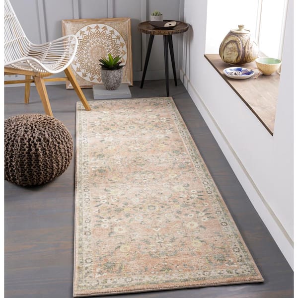 Oshawa Pale Pink 3 ft. x 8 ft. Indoor Area Rug