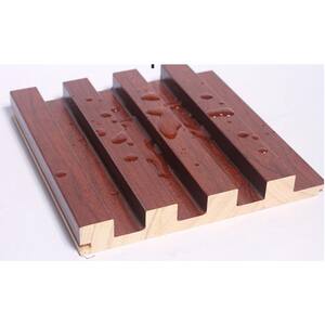 Ejoy 106 in.. x 6 in. x 0.5 in. Solid Wood Wall 7 Grid Cladding Siding ...