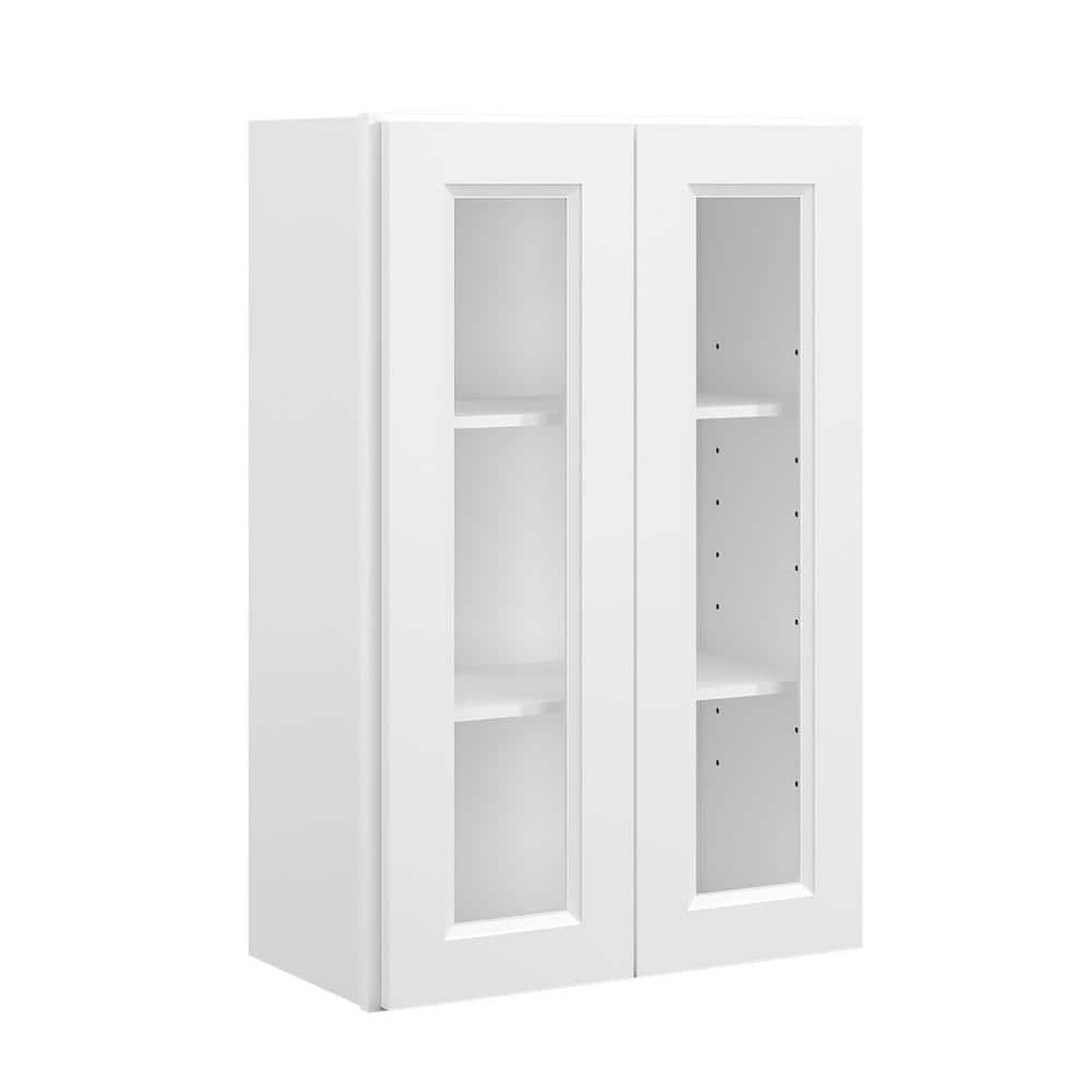 24-in. W x 12-in. D x 36-in. H in. Traditional White Plywood Ready to Assemble Wall cabinets with Shelf without Glass price history on PriceWatchPro