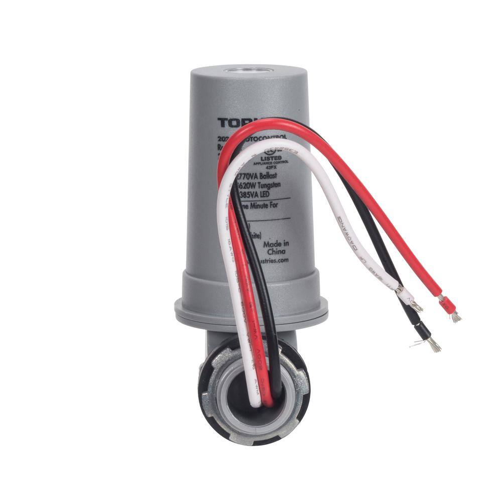 Gray Polycarbonate 180-Degree Swivel Photocontrol