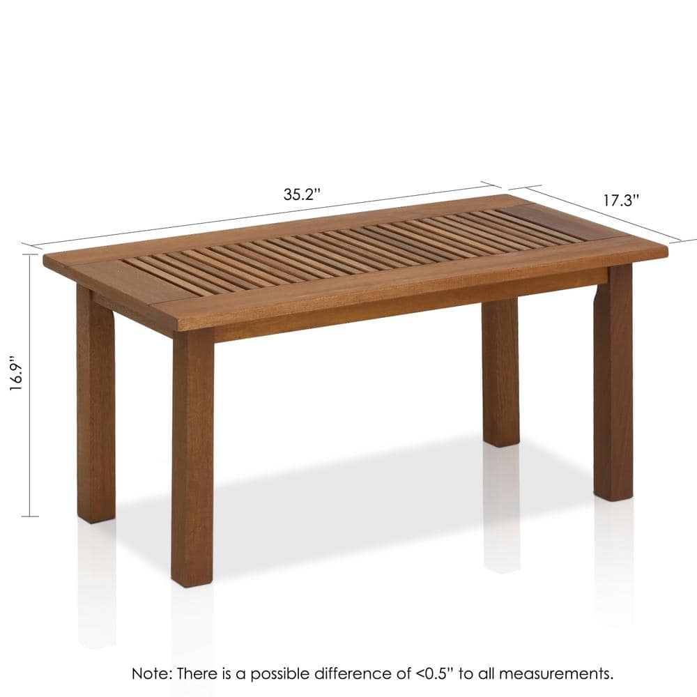 Tioman Teak Hardwood Outdoor Coffee Table in Dark Red Meranti