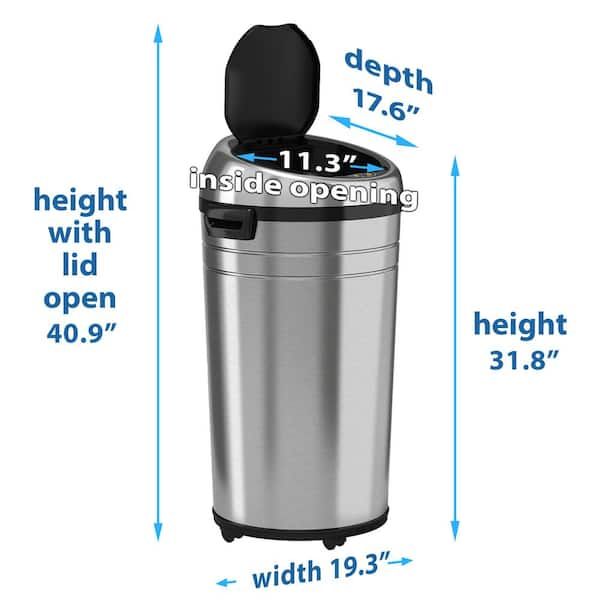 iTouchless 1.6 Gal. Titanium Oval Compost Bin with AbsorbX Odor Filter  System, Pest-Proof, Rust-Free Kitchen Countertop Trash Can CB06OT - The  Home Depot