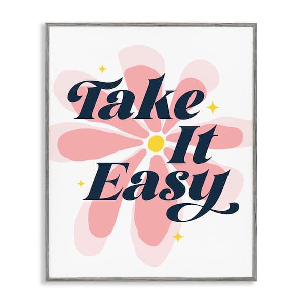 Stupell Industries Groovy Take It Easy by Ahmed Sameh Hussein Gray Framed Nature Giclee Art Print 20 in. x 16 in.
