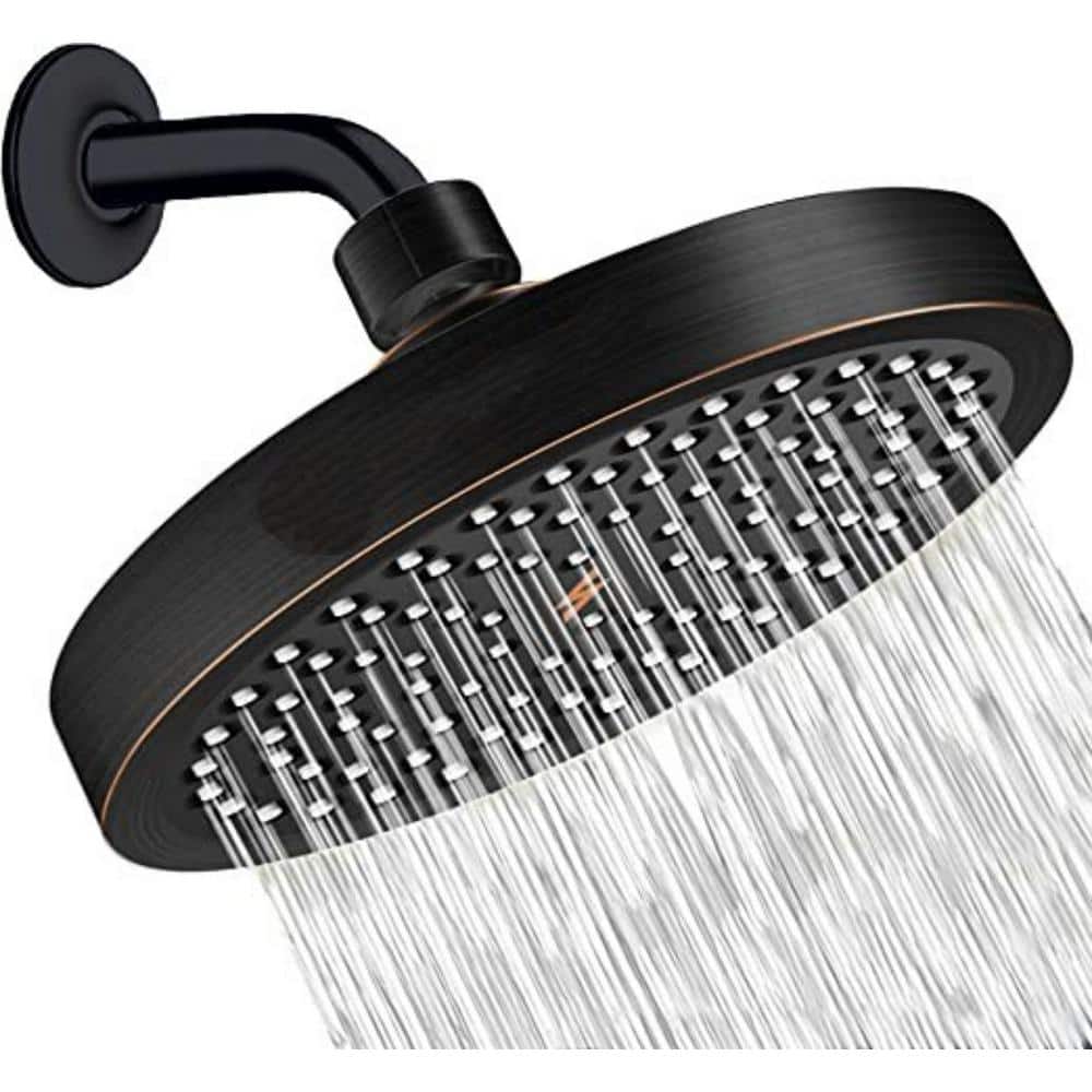 3-Spray Patterns with 1.8 GPM 6 in. Ceiling Mount Rain Fixed Shower Head in