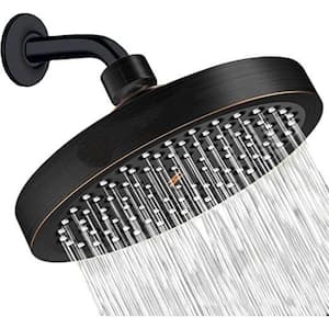 3-Spray Patterns with 1.8 GPM 6 in. Ceiling Mount Rain Fixed Shower Head in Oil Rubbed Bronze