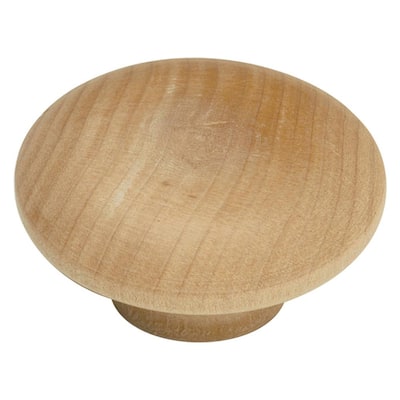 Natural Woodcraft Collection 2 in. Dia Unfinished Wood Finish Cabinet Knob (2-Pack)