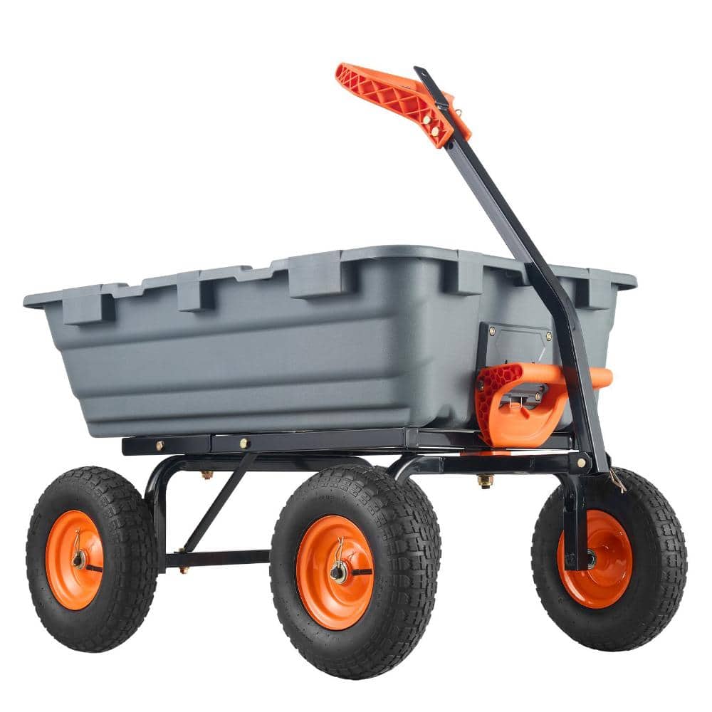 1200 lb. Steel Garden Dump Cart with Dual-Function Handle and Outdoor Wheels for Watering and Hauling price history on PriceWatchPro