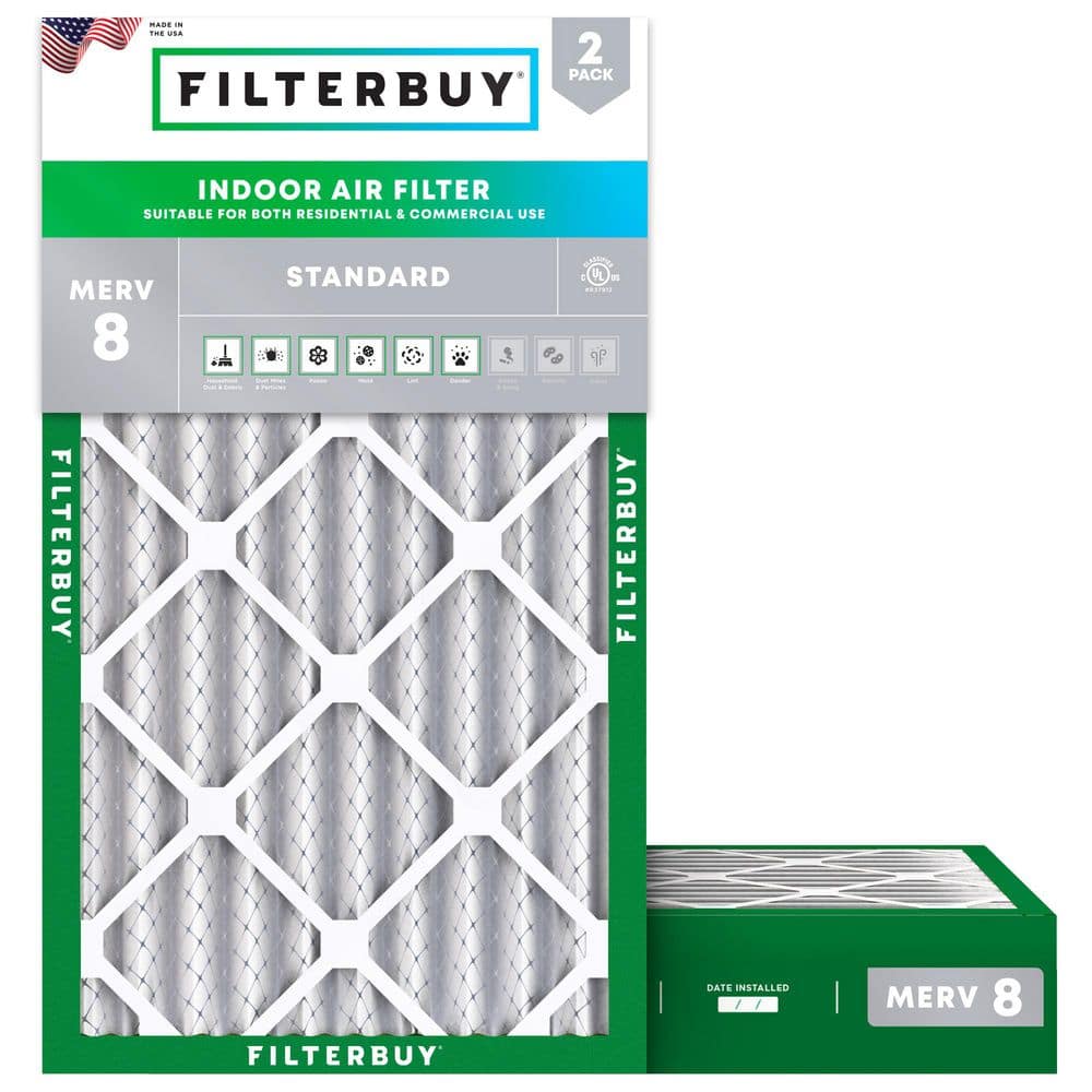 12.75 in. x 21 in. x 4 in. MERV 8 (FPR 5) Dust Defense Pleated HVAC AC Furnace Air Filters Replacement (2-Pack) price history on PriceWatchPro