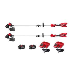 M18 18V Lithium-Ion Brushless Cordless String Trimmer Combo Kit with Two 6.0 Ah Batteries and 2 Charger (2-Tool)