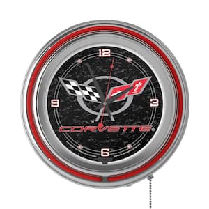 14 in. Black Corvette C5 Neon Wall Clock