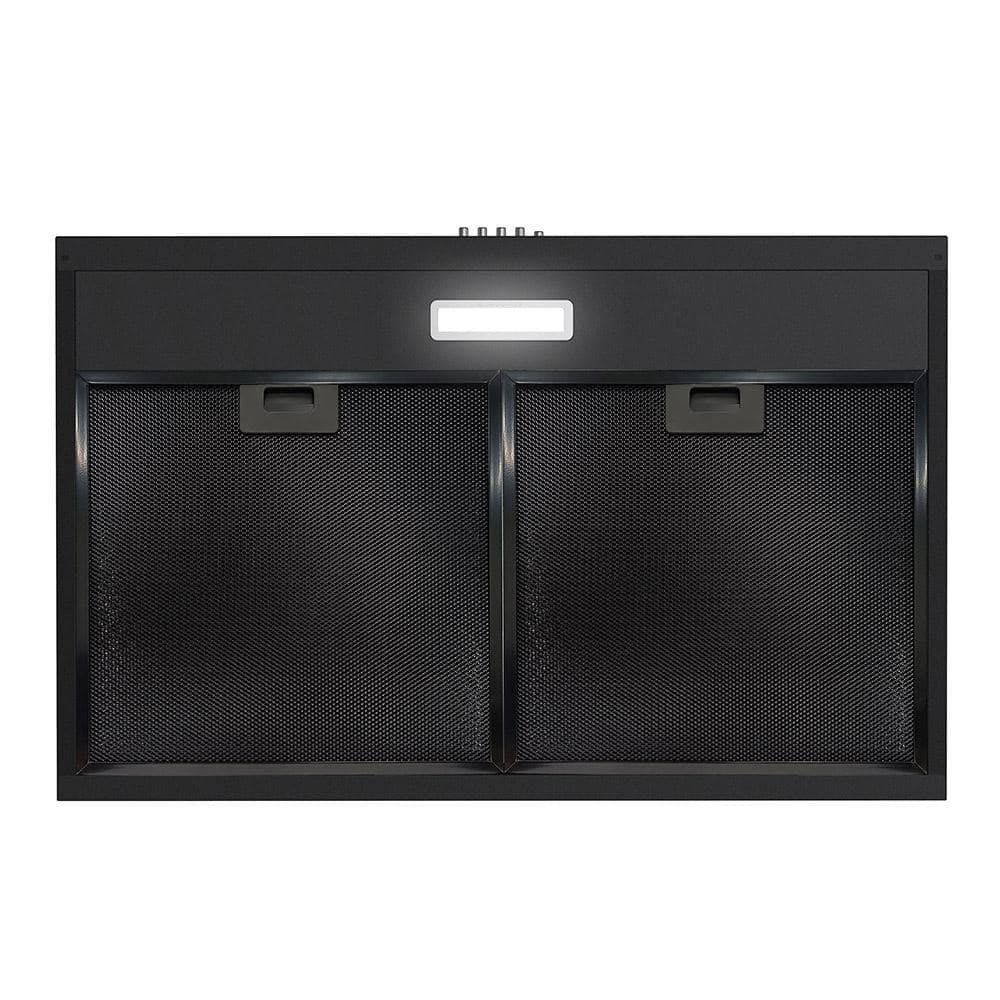 Streamline 30" Black Stainless Steel Under Cabinet Range Hood with LED Light