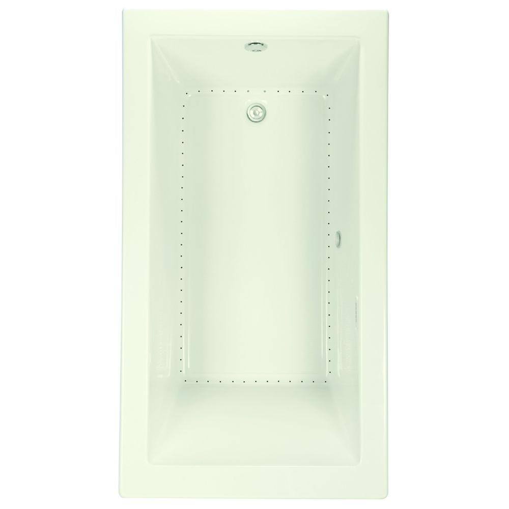 Serenity 66 in. x 36 in. Rectangular Bathtub with Reversible Drain in Acrylic Drop in Drift Bath Chromotherapy Biscuit price history on PriceWatchPro