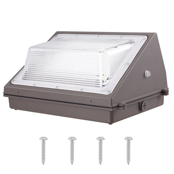 LED Wall Pack Lights, 120 W 11000 LM, 5000 K Commercial Outdoor Security Lighting, Intelligent Light Sensing, 240 LED
