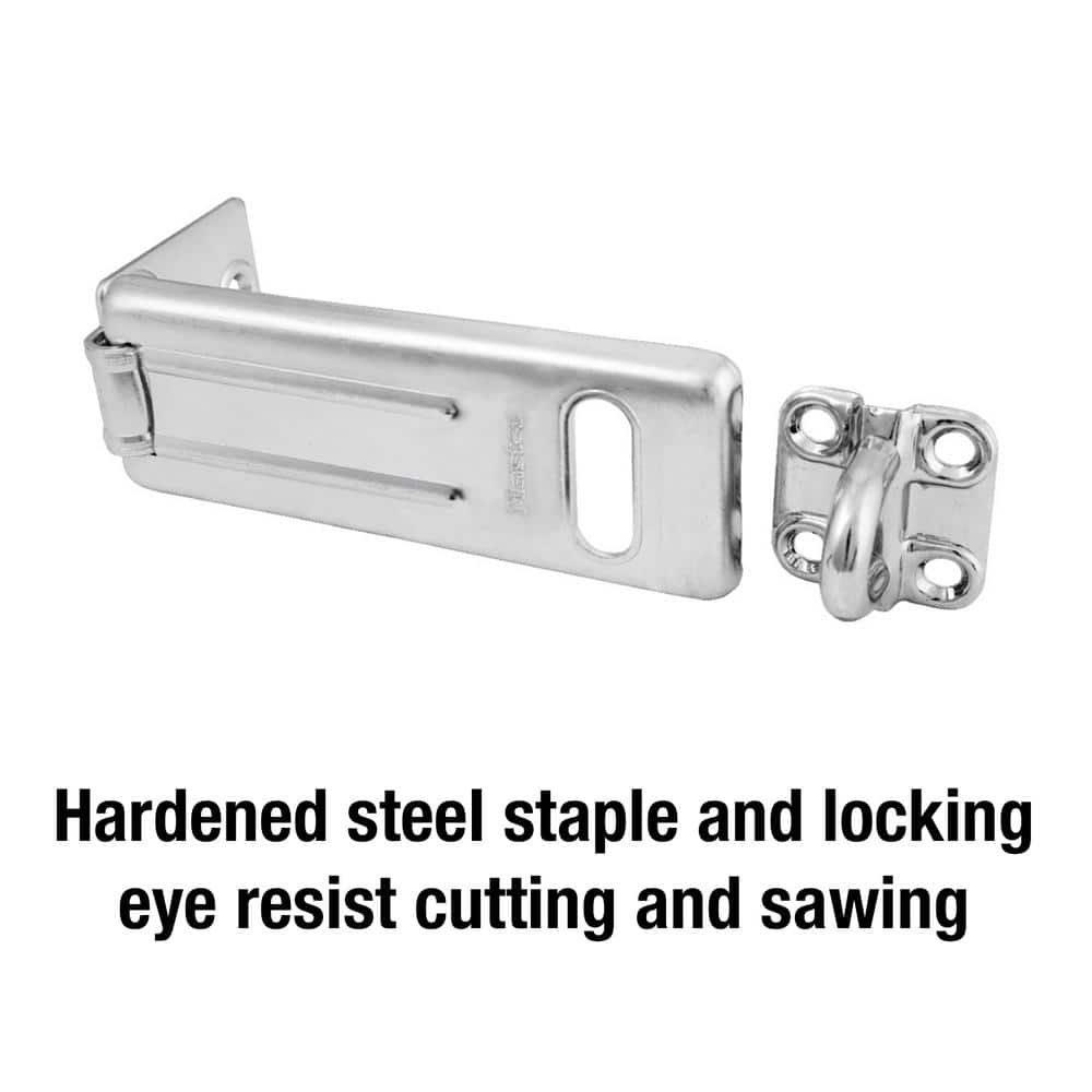 Zinc-Plated Hardened Steel 4-1/2 Inch Security Hasp