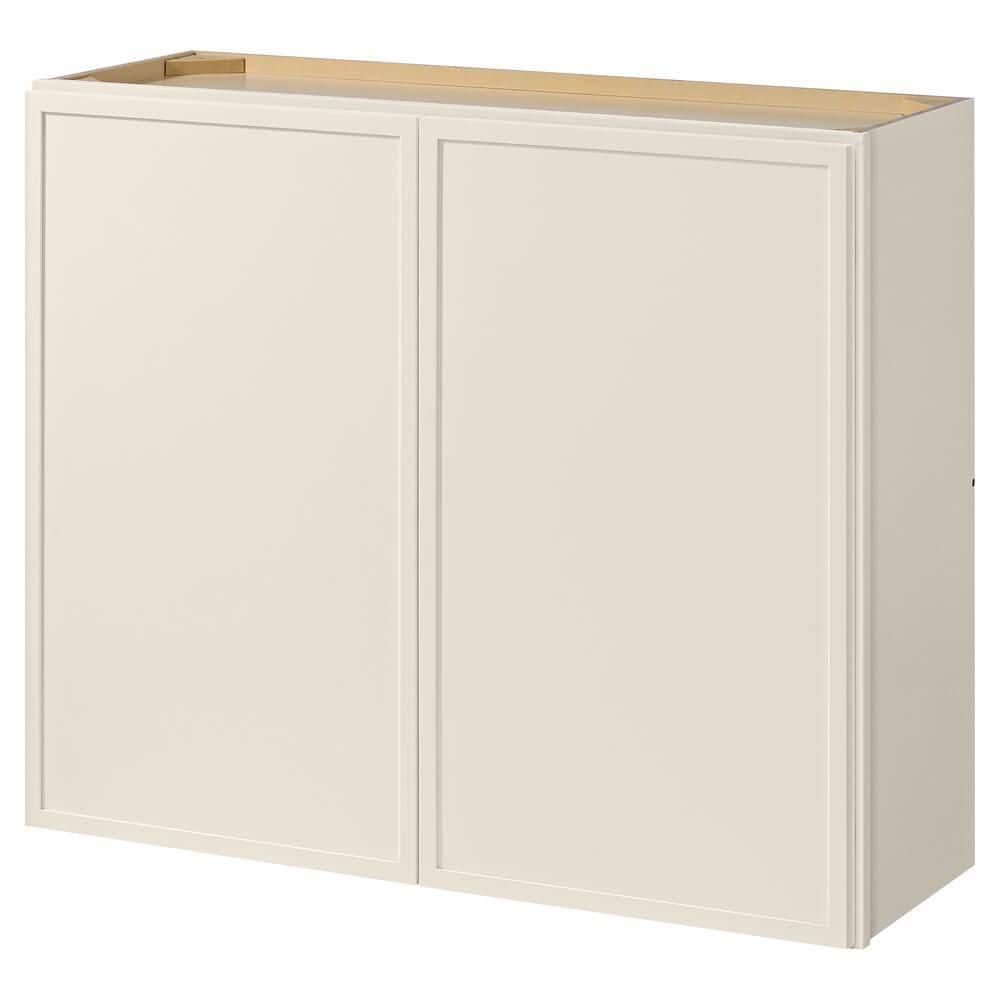 Leyton 36 in. W x 12 in. D x 30 in. H Ready to Assemble Plywood Slim Shaker Wall Kitchen Cabinet in Antique White price history on PriceWatchPro