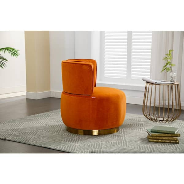 Orange chairs for living room hot sale