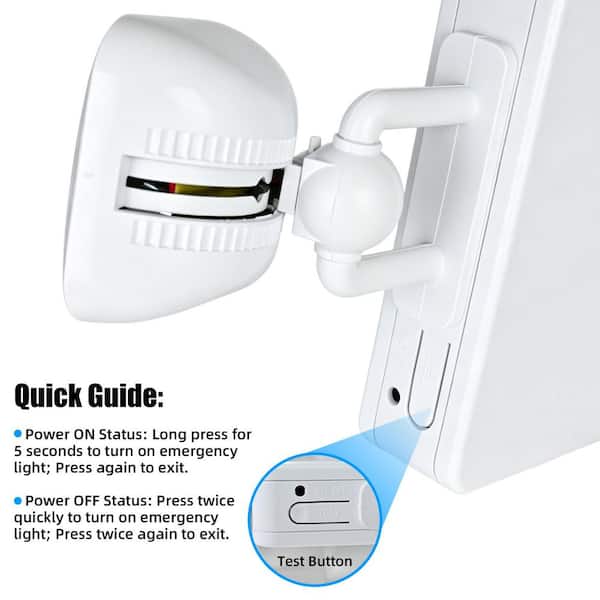 KOAOEIRS LED Emergency Exit Sign Combo with 2 Adjustable LED Lamps