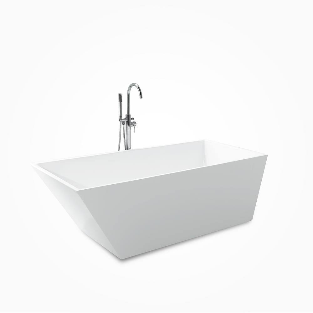 jade bath 5 ft manchester white acrylic seamless freestanding bathtub
