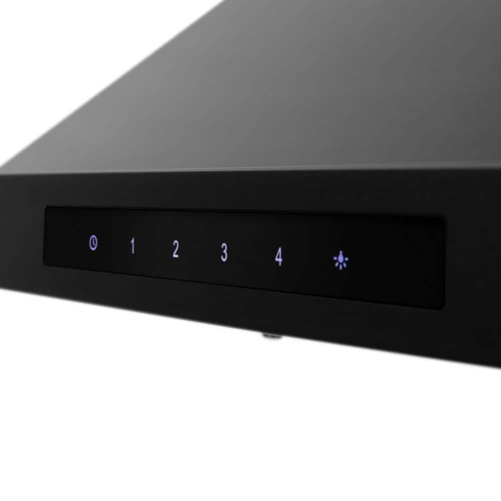 42-inch Black Stainless Steel Convertible Wall Mount Range Hood